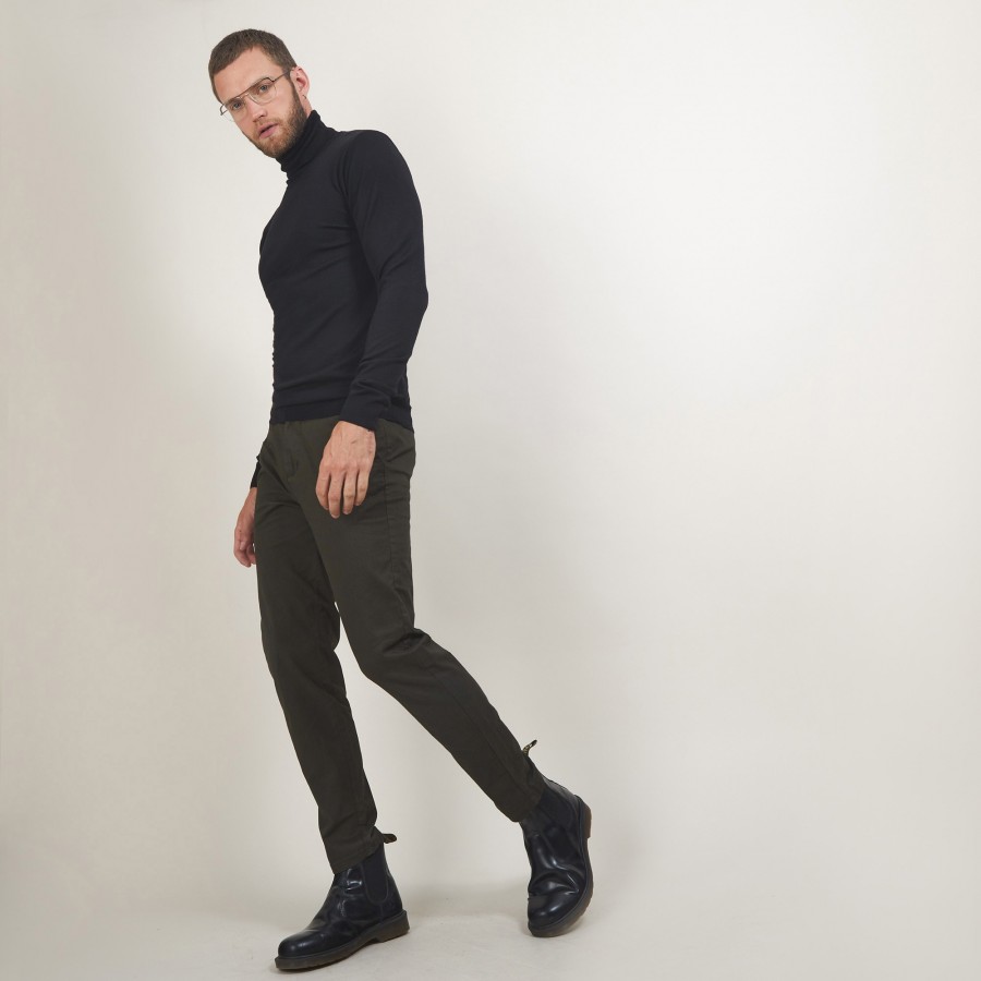 Pull col roulé en laine mérinos - Enzo