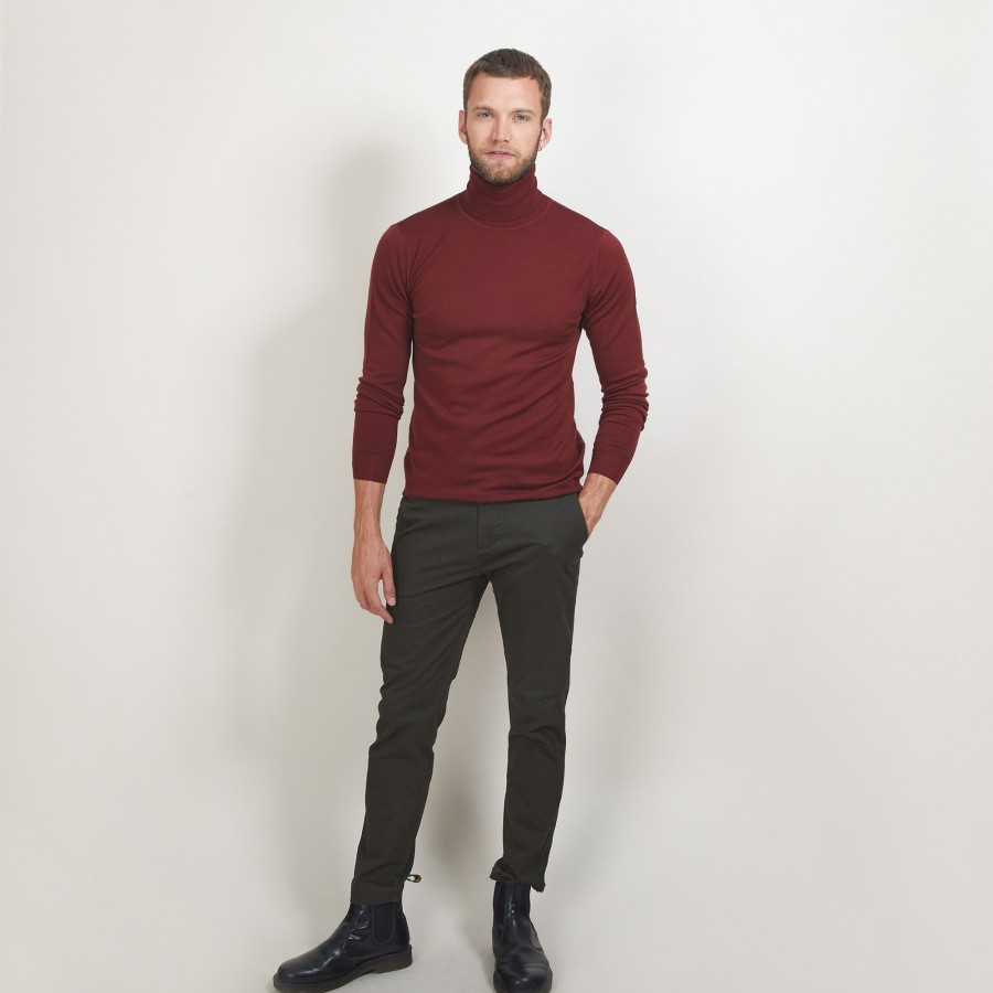 Pull col roulé en laine mérinos - Enzo