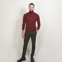 Pull col roulé en laine - Berry 7082 grenat - 51 Bordeaux