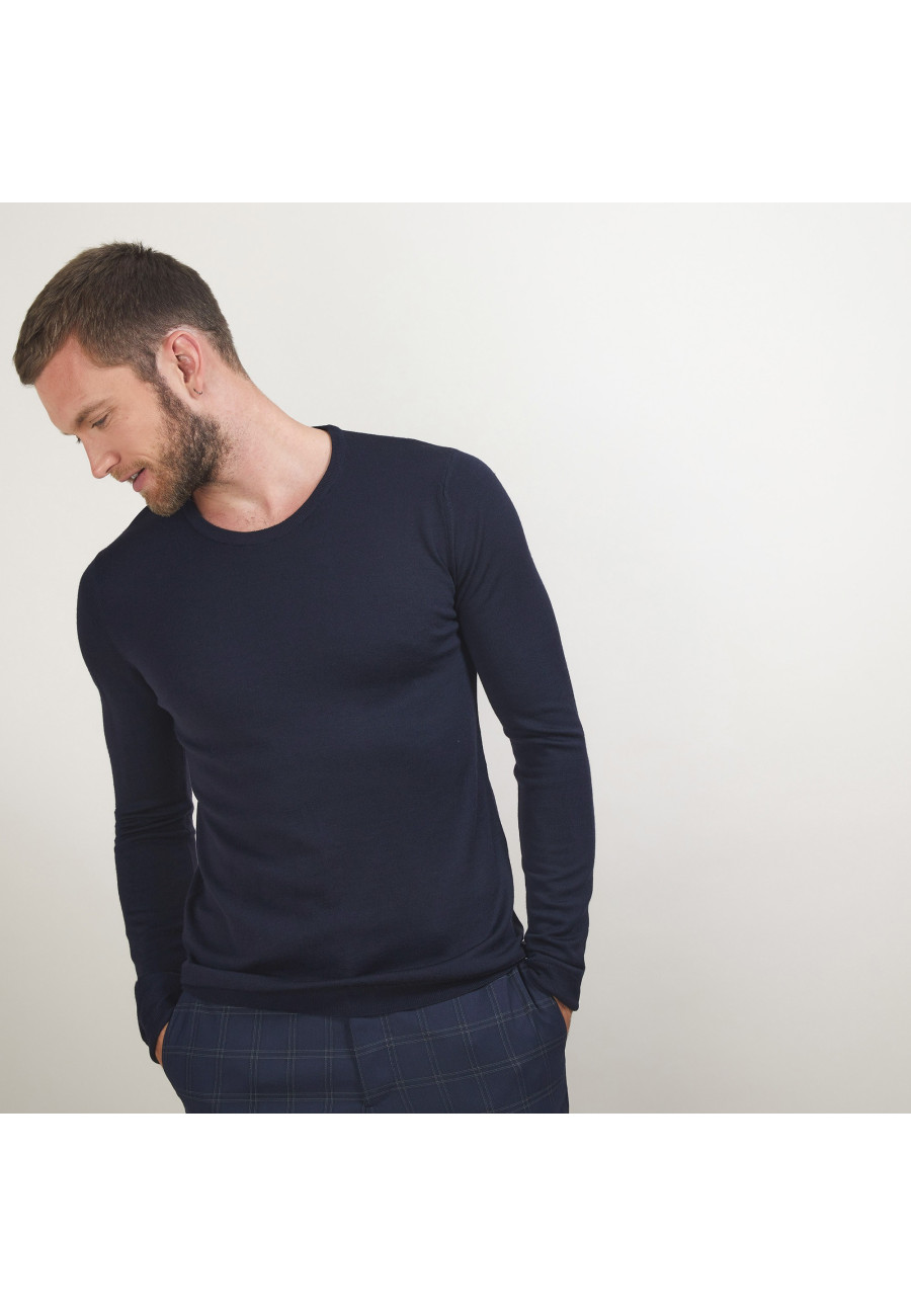 Pull col rond en laine mérinos - Eddie