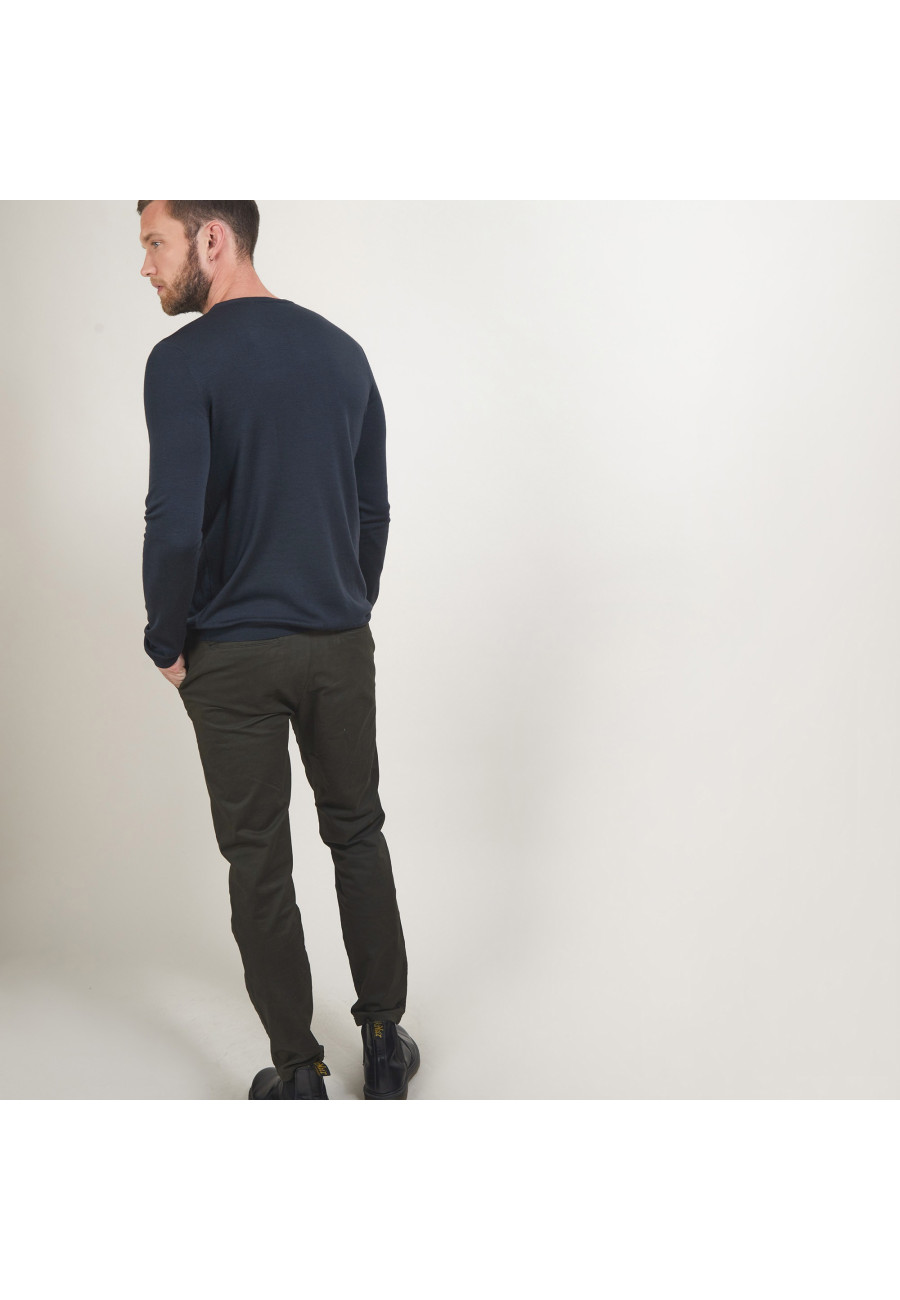 Pull col rond en laine mérinos - Eddie