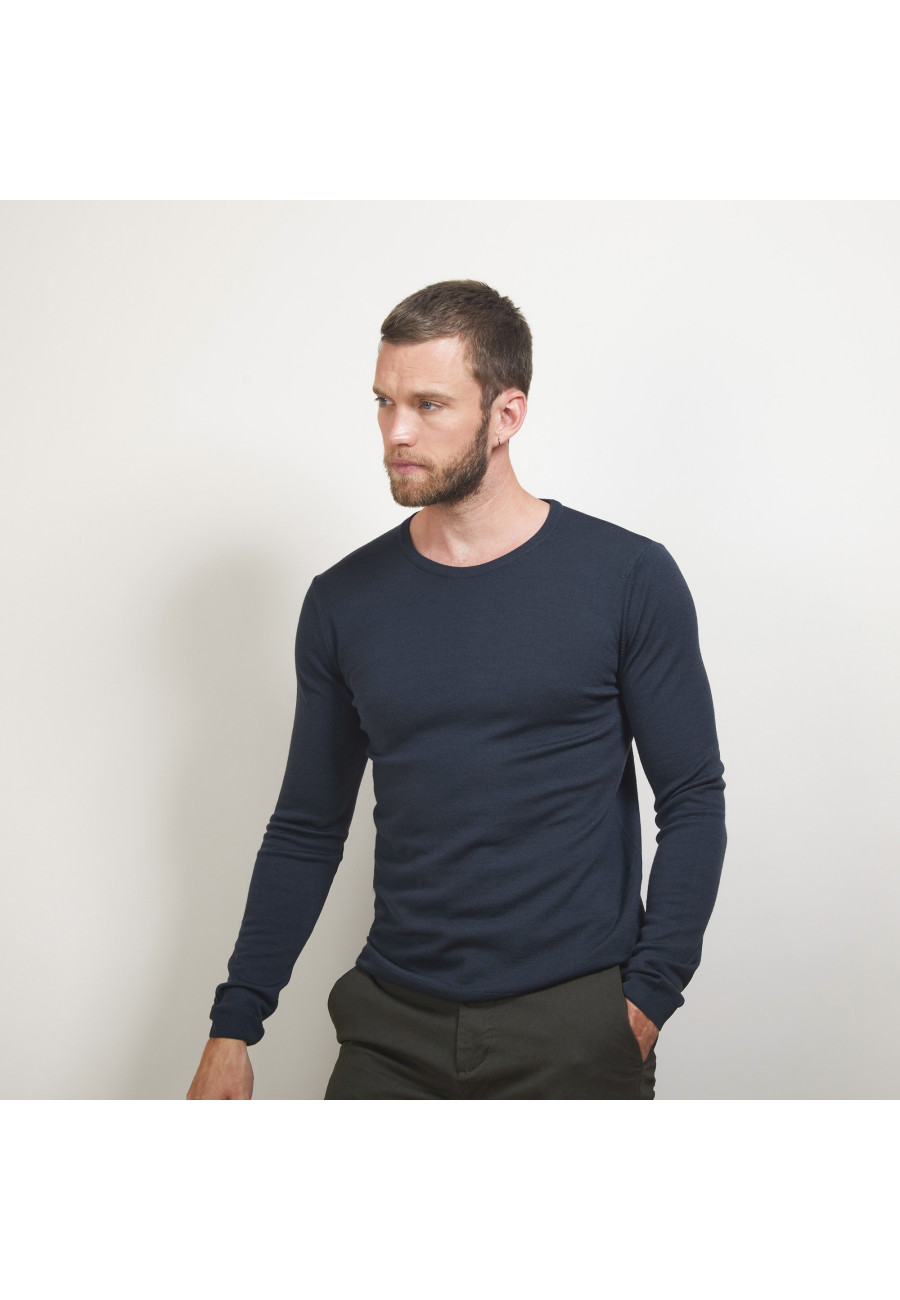 Pull col rond en laine mérinos - Eddie