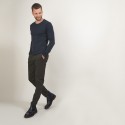 Pull col rond en laine - Bardem 7011 ombre - 10 Gris foncé