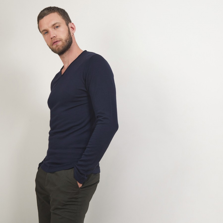 Pull col tunisien en laine - Bono