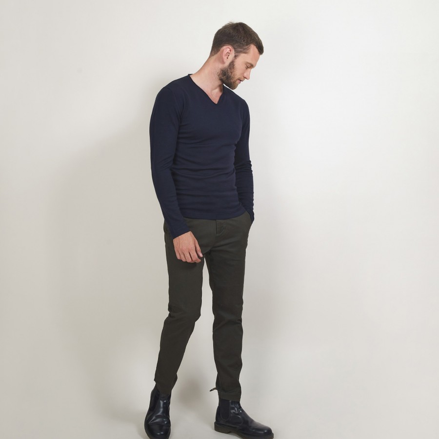 Pull col tunisien en laine - Bono