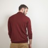 Gilet zippé en laine - Bastian 7082 grenat - 51 Bordeaux