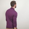 Gilet zippé en laine - Bastian 7085 damas - 18 Violet foncé