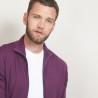 Gilet zippé en laine - Bastian 7085 damas - 18 Violet foncé