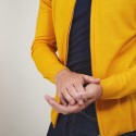 Gilet zippé en laine - Bastian 7060 safran - 89 Moutarde