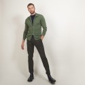 Gilet zippé en laine - Bastian 7050 bronze - 83 Kaki