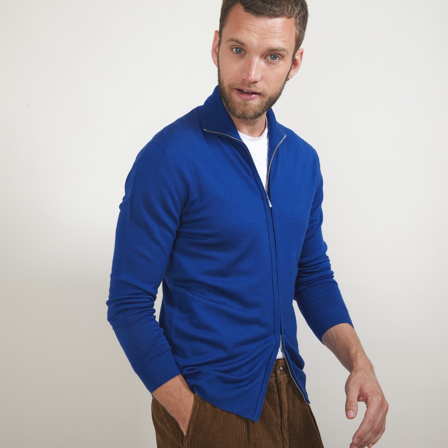 Zipped wool cardigan - Bastian