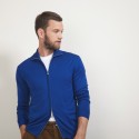 Gilet zippé en laine - Bastian 7042 fregate - 48 Bleu roi