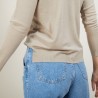 Pull col rond 100% Laine - Betina 7001 dune - 13 Beige moyen