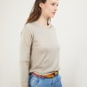 Pull col rond 100% Laine - Betina 7001 dune - 13 Beige moyen
