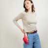 Pull col rond 100% Laine - Betina 7001 dune - 13 Beige moyen