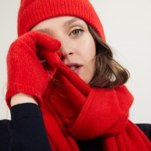 Gants en cachemire - Galene 7080 dahlia - 52 Rouge