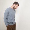 Pull col rond en cachemire 4 fils - Liverpool 7012 volute - 09 Gris moyen
