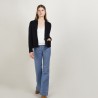 Gilet court en cachemire avec poches - Basma 7010 noir - 01 Noir