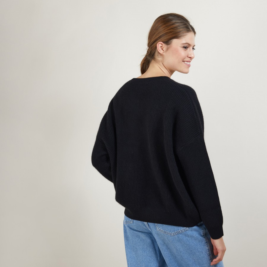 Pull loose en cachemire - Bess 7010 noir - 01 Noir