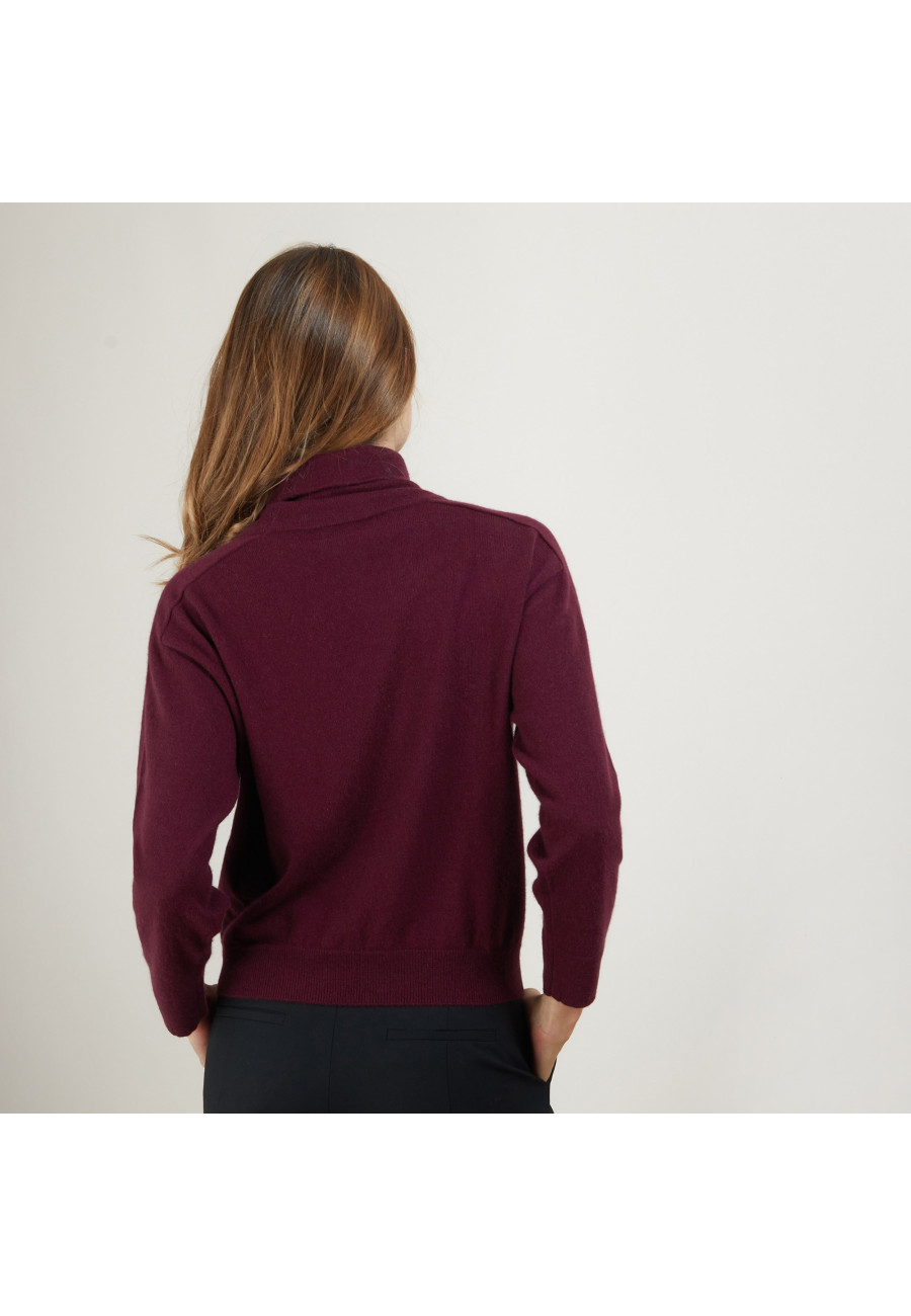 Cashmere turtleneck sweater with hammer armholes - Beverlie