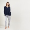 Pull en cachemire col V avec fentes - Brendao 7011 ombre - 10 Gris foncé