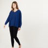 Pull en cachemire col V avec fentes - Brendao 7011 ombre - 10 Gris foncé