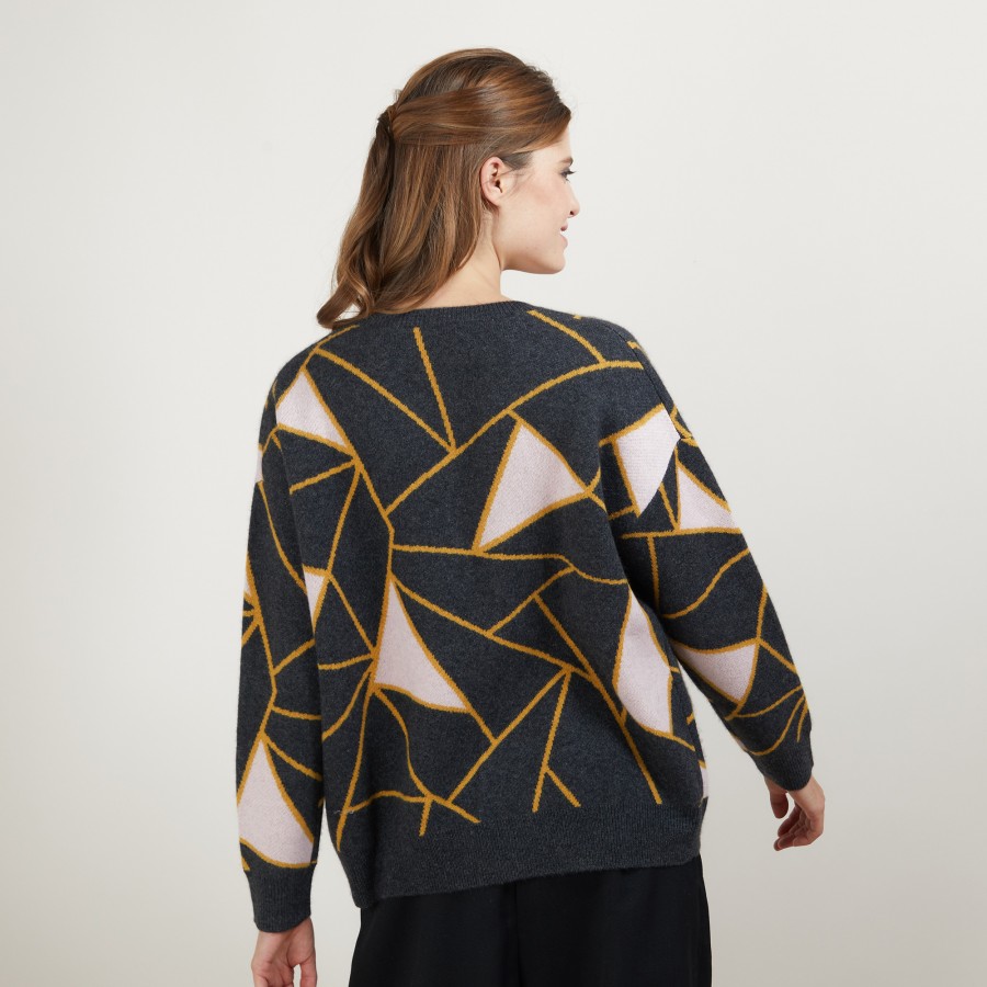 Pull à motifs géométriques en cachemire - Felixa