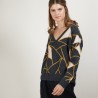 Pull à motifs géométriques en cachemire - Felix - 7103 dune/vapeur/arome - 13 Beige moyen