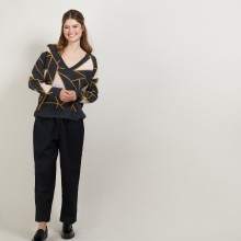 Pull à motifs géométriques en cachemire - Felix - 7103 dune/vapeur/arome - 13 Beige moyen