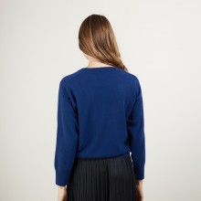 Pull col rond emmanchures marteau en cachemire - Bree 