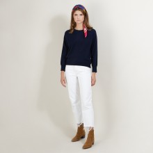 Pull col rond emmanchures marteau en cachemire - Bree 