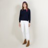 Pull col rond emmanchures marteau en cachemire - Bree 