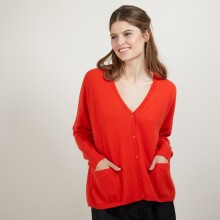 Cardigan en cachemire - Brune 7081 fusion - 15 Orange