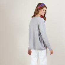 Cardigan en cachemire - Brune 7013 vapeur - 09 Gris moyen