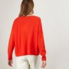 Pull court col V en cachemire - Balba 7081 fusion - 15 Orange