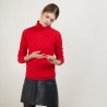 Pull col roulé en cachemire - Bauhaus 7080 dahlia - 52 Rouge