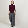 Pull col roulé en cachemire - Bauhaus 7085 damas - 18 Violet foncé