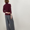 Pull col roulé en cachemire - Bauhaus 7085 damas - 18 Violet foncé