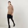 Pull col rond en cachemire - Berline 7030 desert - 46 Marron clair