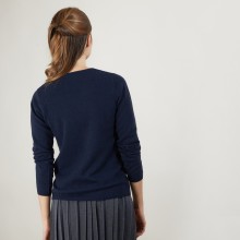 Round neck sweater 100% cashmere. BERLINE