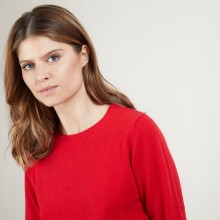 Round neck sweater 100% cashmere. BERLINE