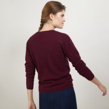 Round neck sweater 100% cashmere. BERLINE