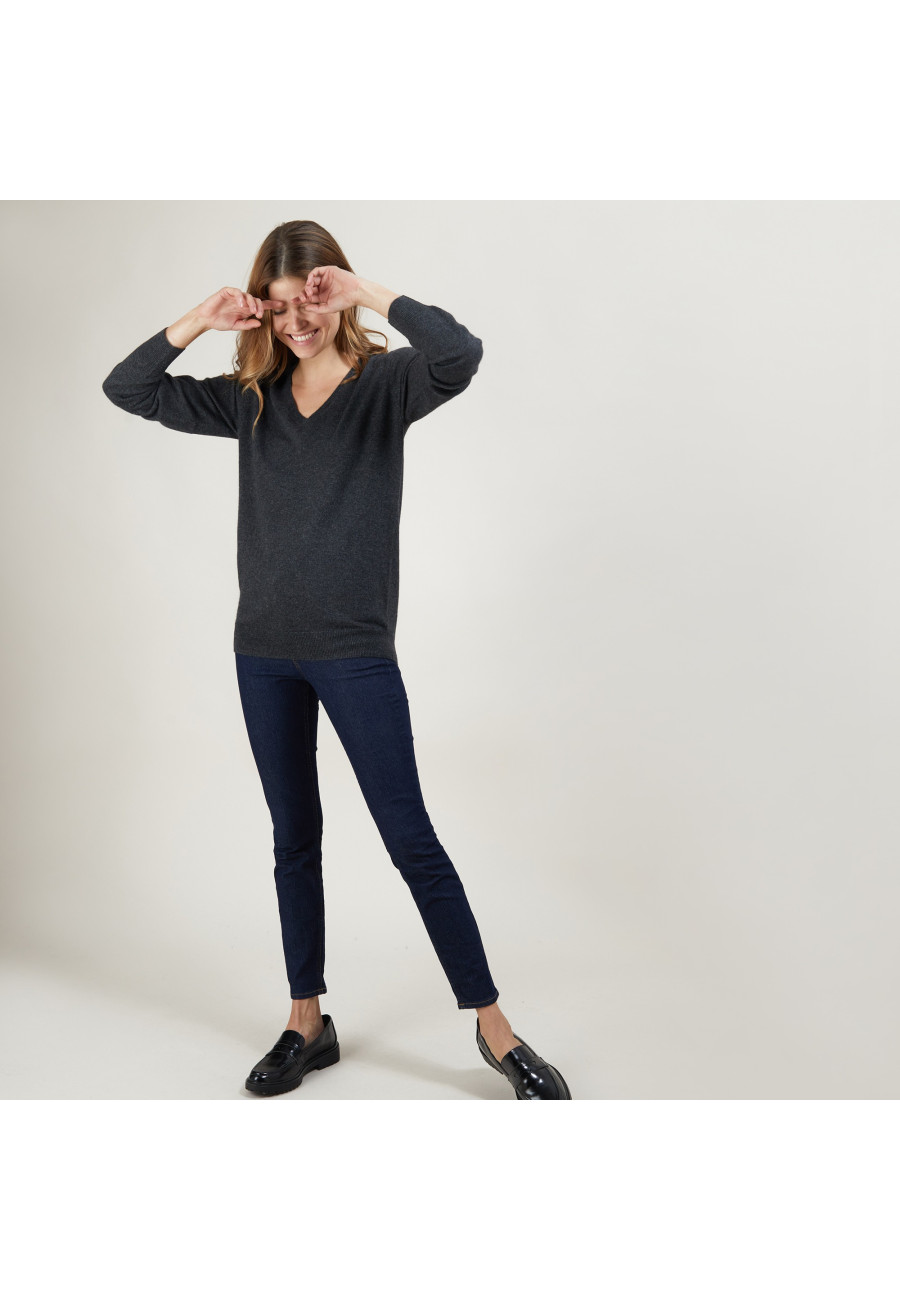 Pull col V en cachemire - Abel