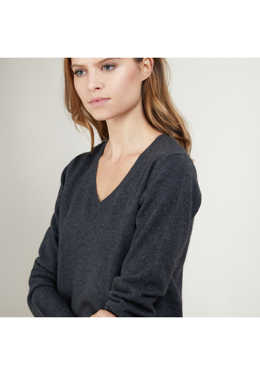 Pull col V en cachemire - Abel