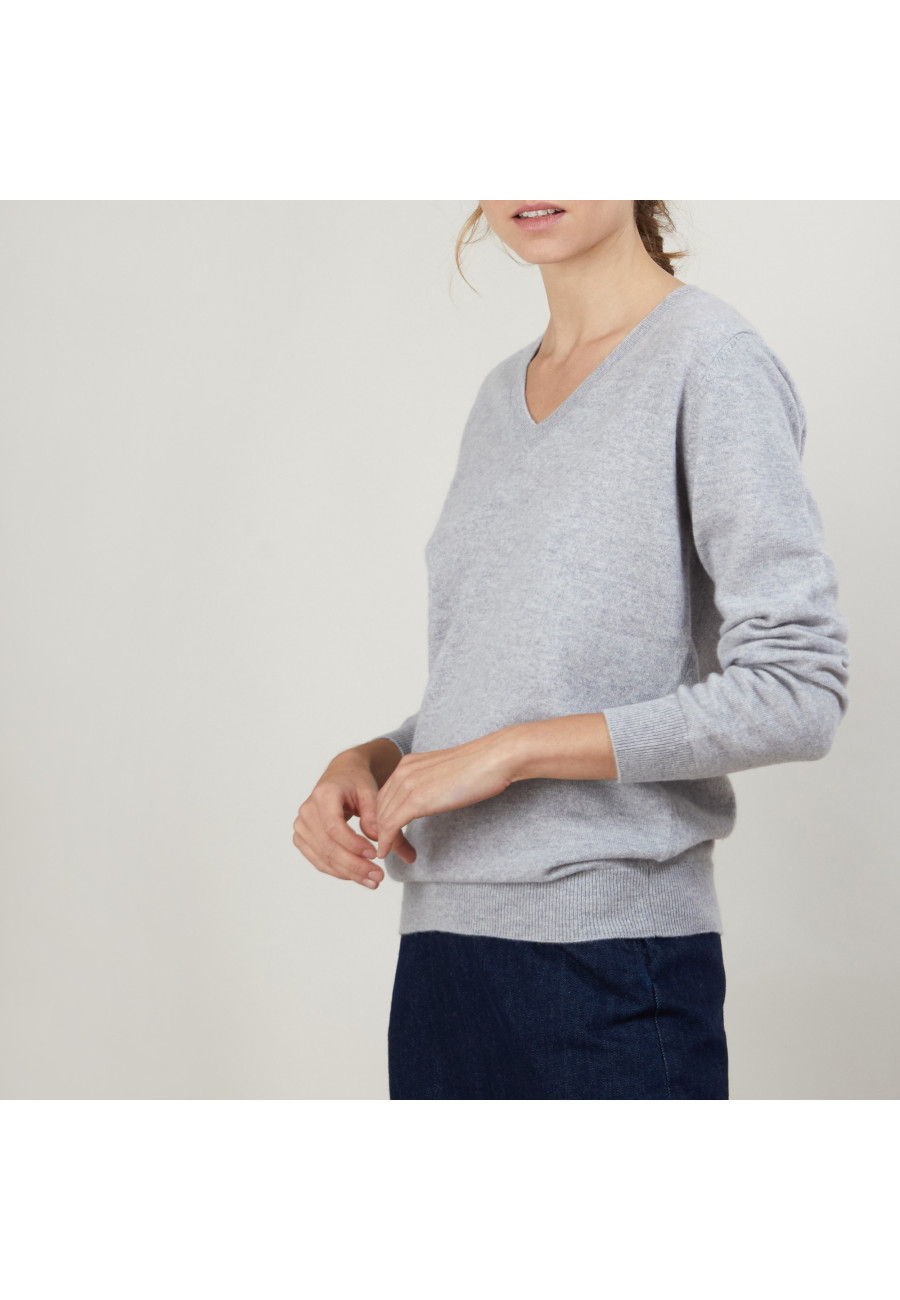 Pull col V en cachemire - Abel