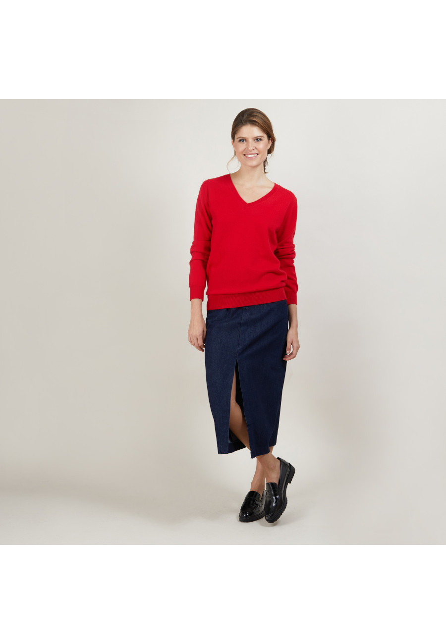 Pull col V en cachemire - Abel