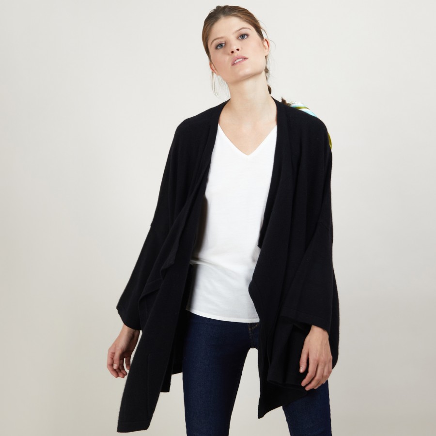 Gilet oversize en cachemire - Blondine 7010 noir - 01 Noir