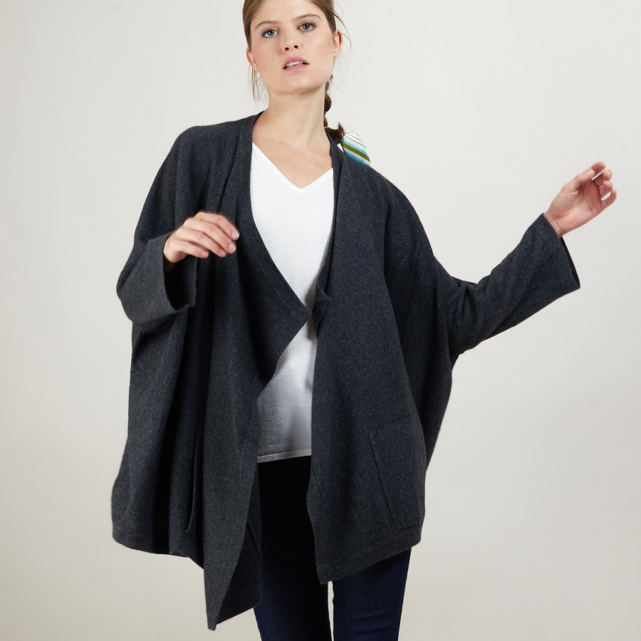 Gilet oversize en cachemire - Blondine 7011 ombre - 10 Gris foncé