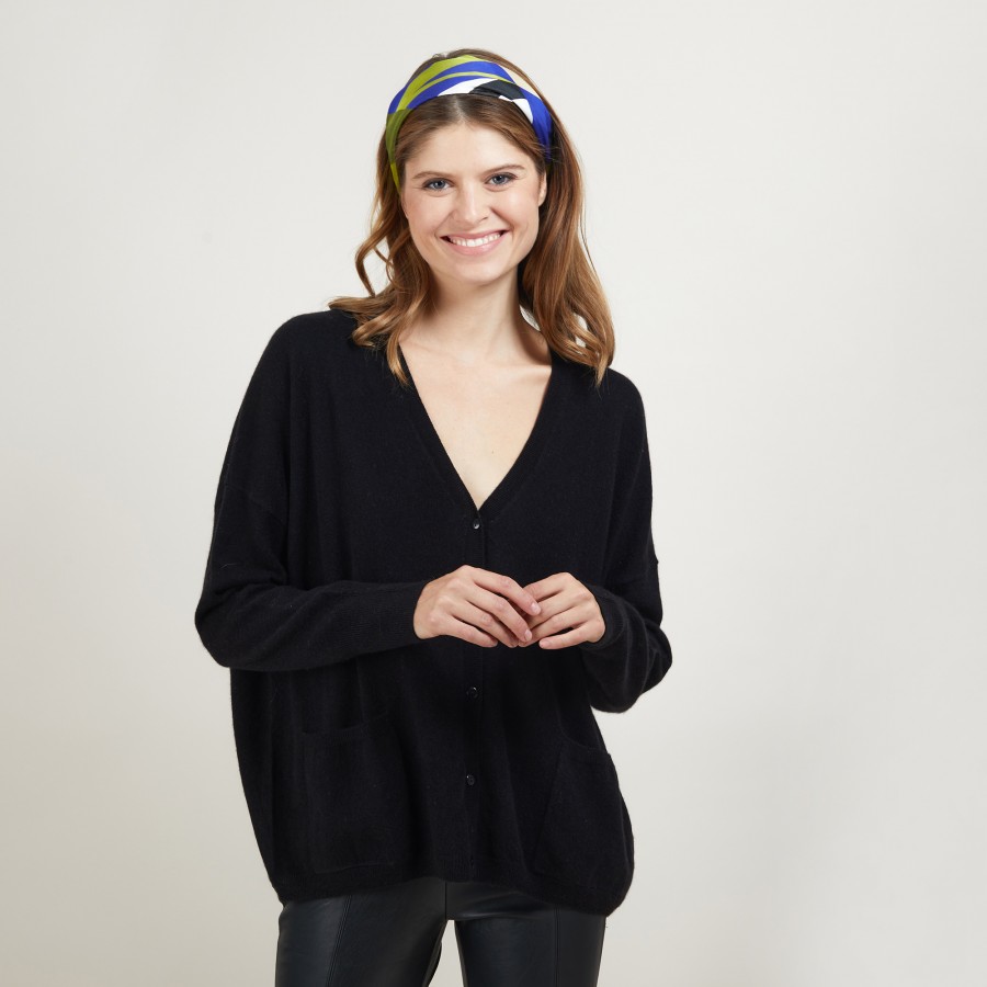 Cardigan en cachemire - Brune 7010 noir - 01 Noir