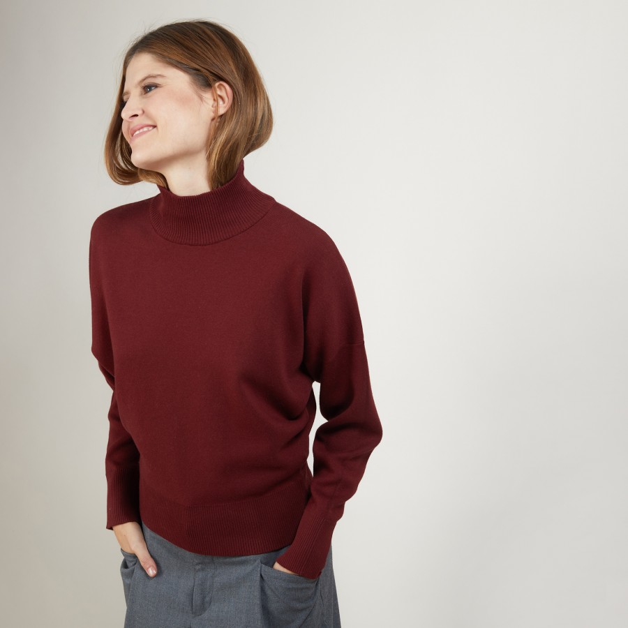 Cotton cashmere high neck sweater - Fanny